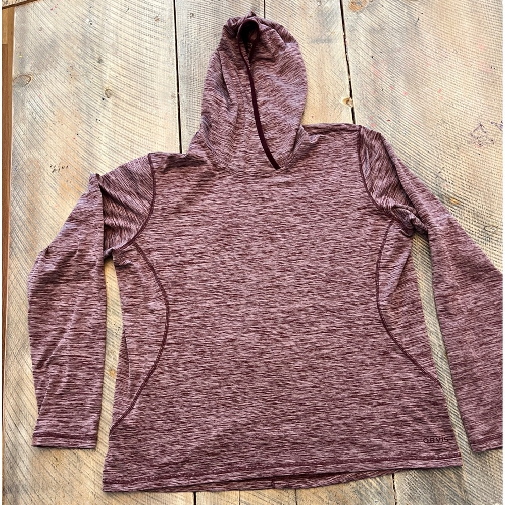 Orvis Hoodie Women XLarge Burgundy Excellent Activewear